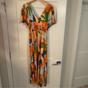 New With Tags Abel the Label Anthropologie Maxi Dress Floral Size Small